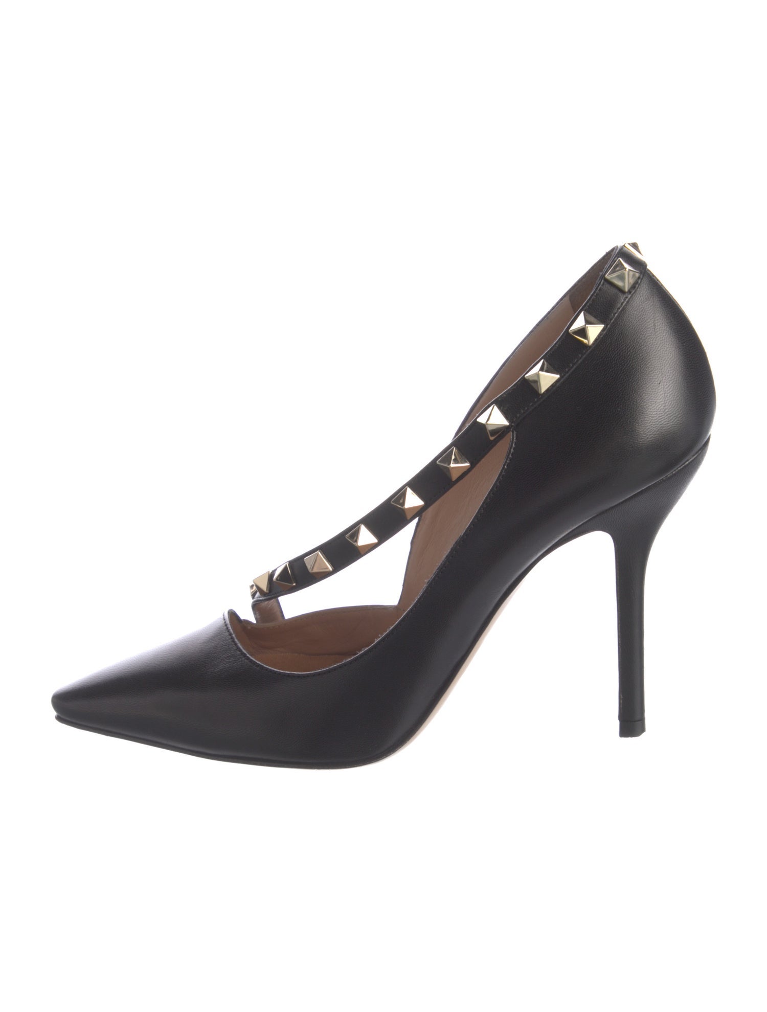 Valentino Rockstud Accents Leather Pumps