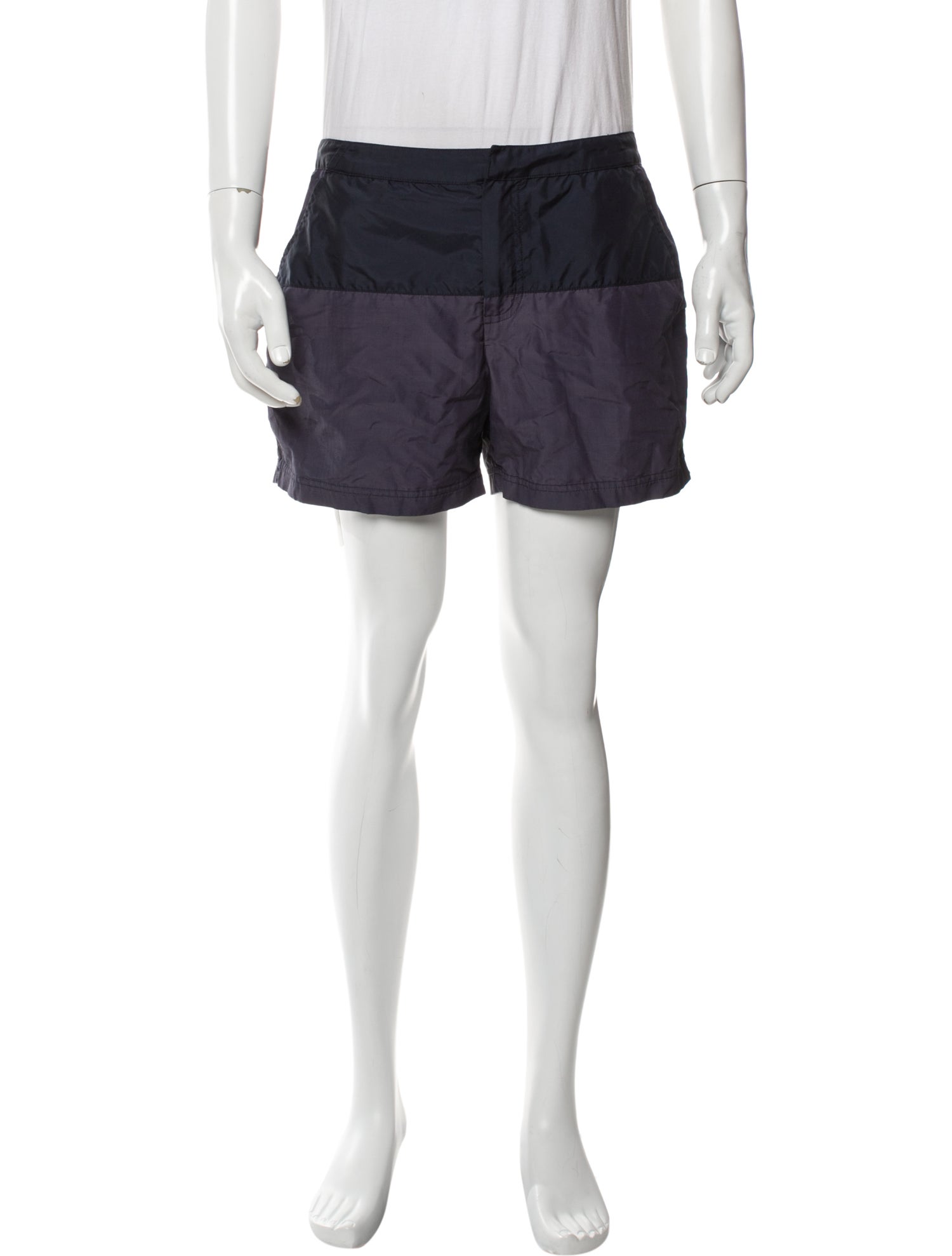 Valentino Rockstud Accents Colorblock Pattern Swim Trunks