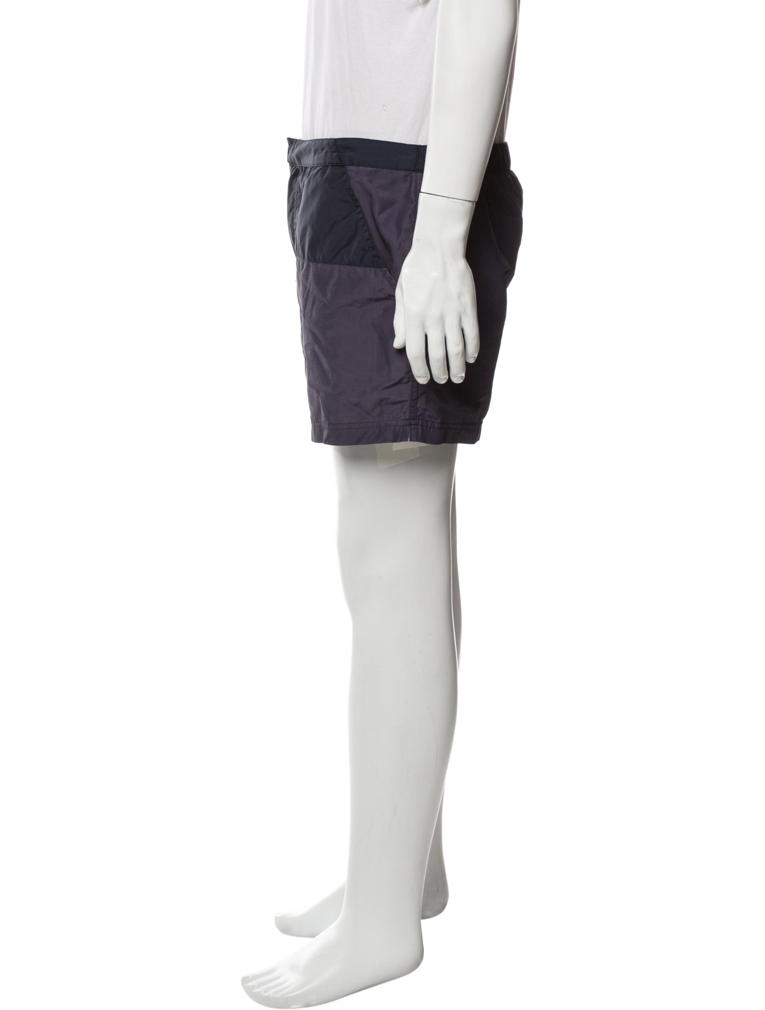 Valentino Rockstud Accents Colorblock Pattern Swim Trunks