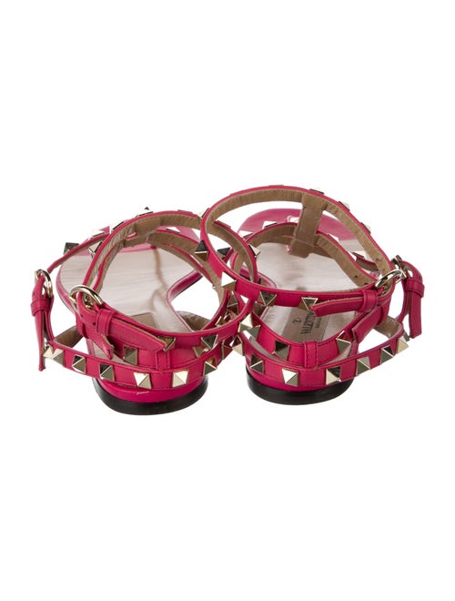 Valentino Rockstud Accents Leather T-Strap Sandals