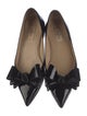 Valentino Patent Leather Bow Accents Ballet Flats