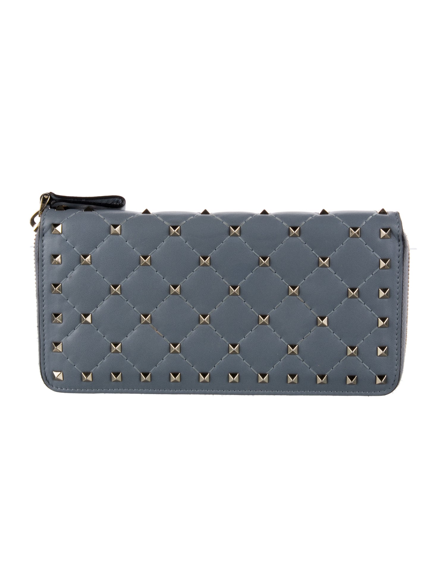 Valentino Rockstud Accents Leather Wallet