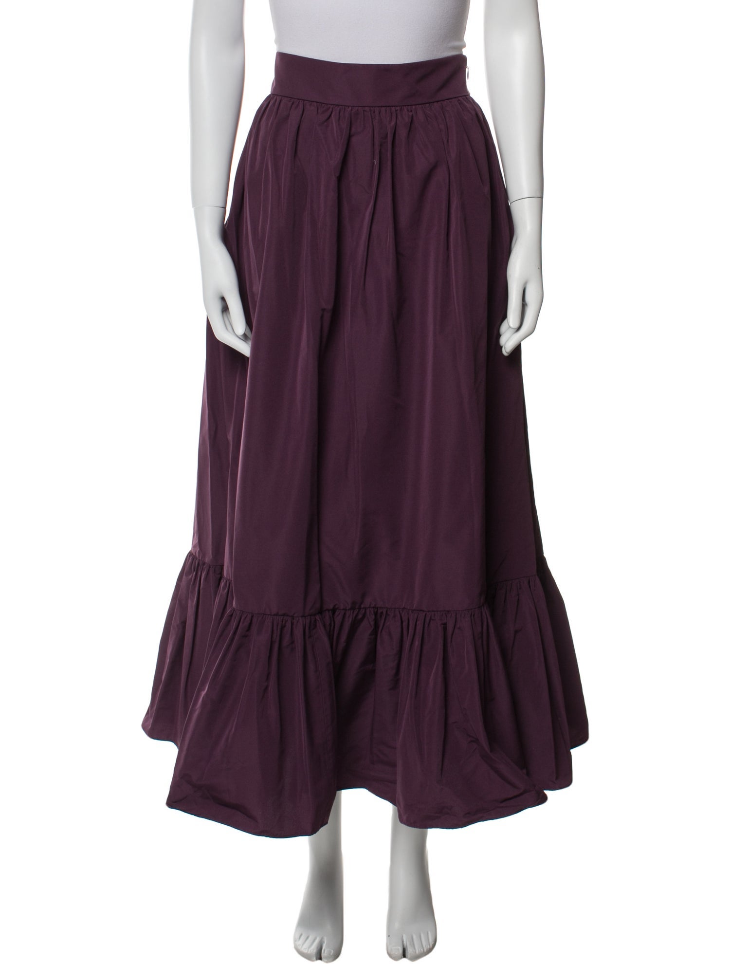 Valentino Pleated Accents Midi Length Skirt w/ Tags