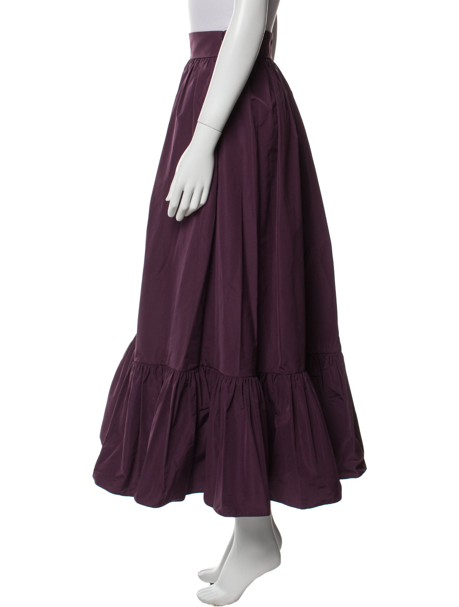 Valentino Pleated Accents Midi Length Skirt w/ Tags