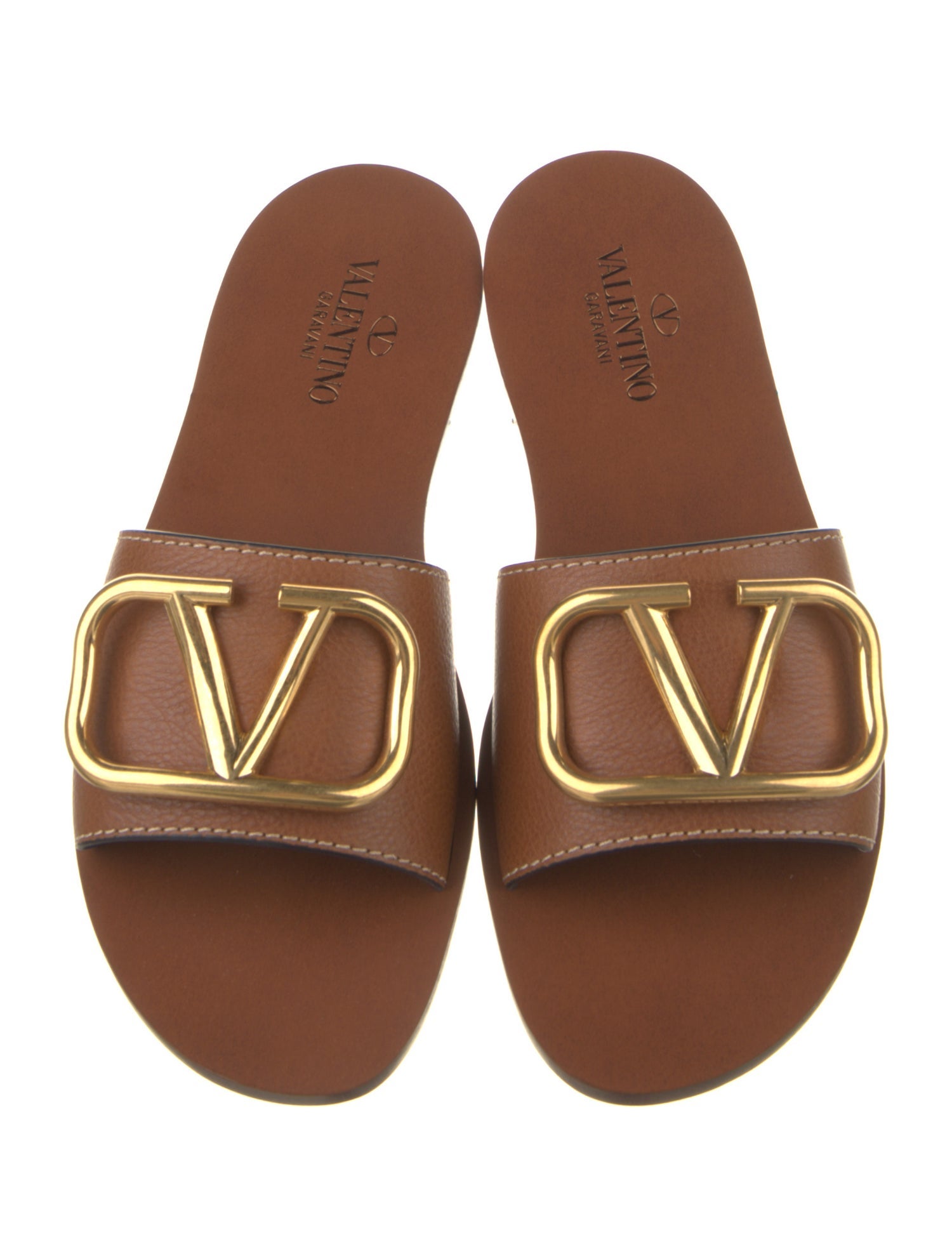 Valentino Leather Slides
