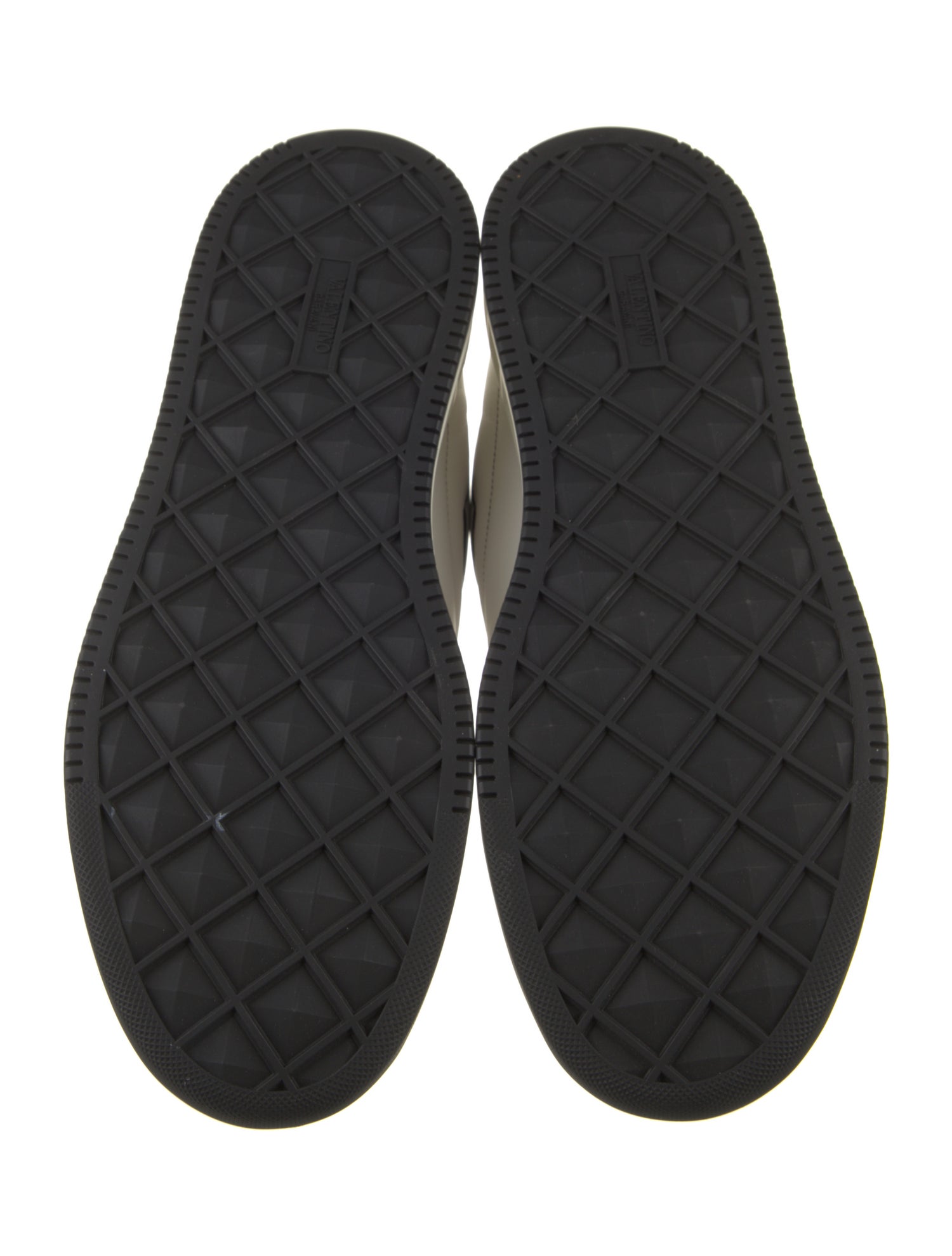 Valentino Leather Colorblock Pattern Sneakers