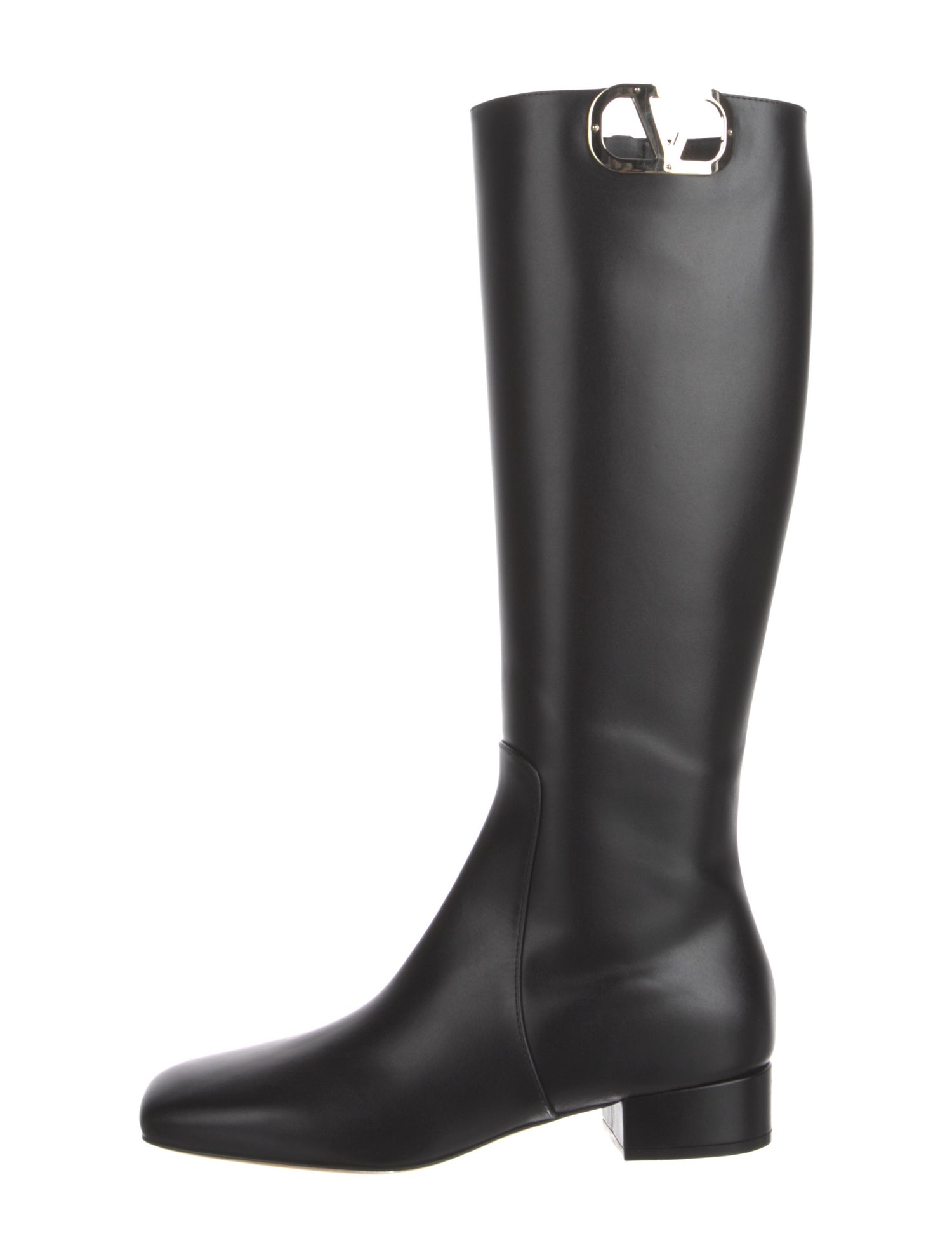 Valentino Leather Riding Boots
