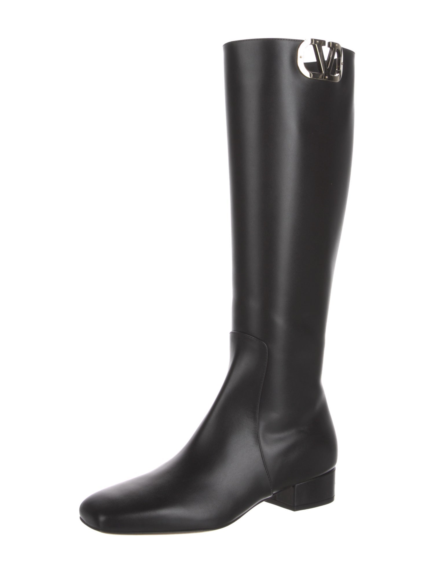 Valentino Leather Riding Boots