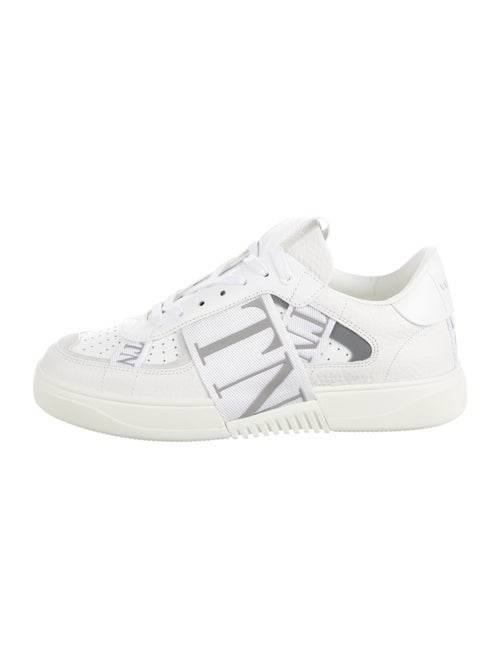 Valentino Leather Printed Sneakers