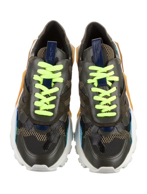 Valentino Leather Printed Sneakers