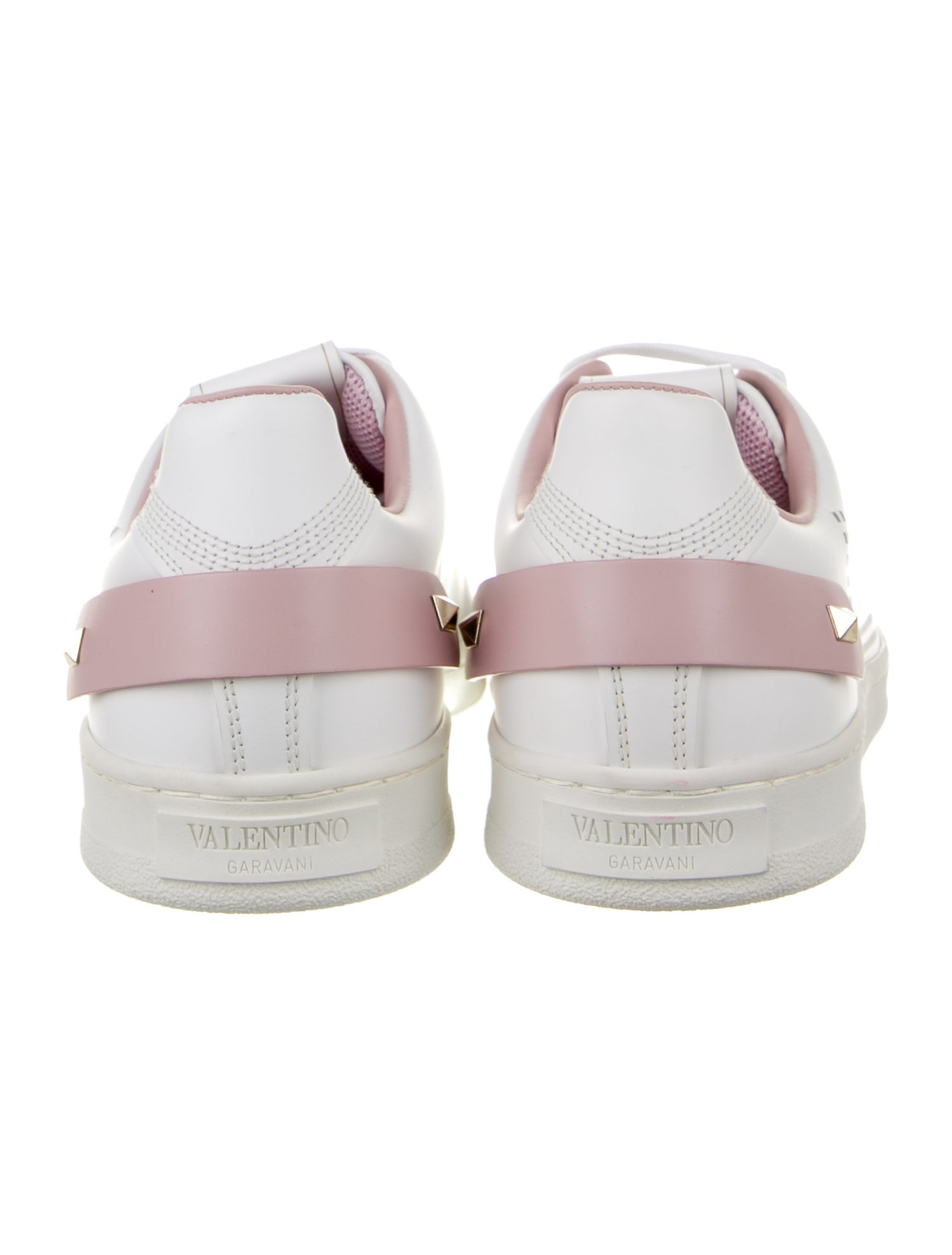 Valentino Leather Lasercut Accents Sneakers