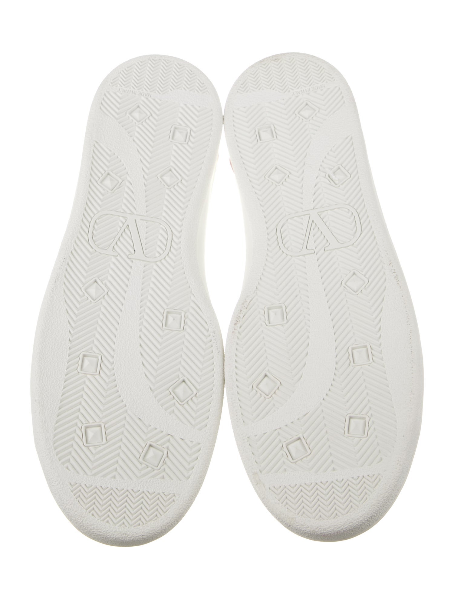 Valentino Leather Lasercut Accents Sneakers