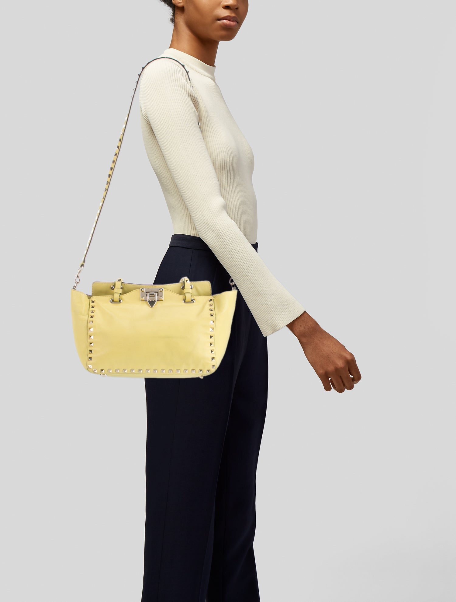 Valentino Rockstud Top Handle Bag