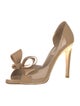 Valentino Patent Leather Bow Accents Sandals