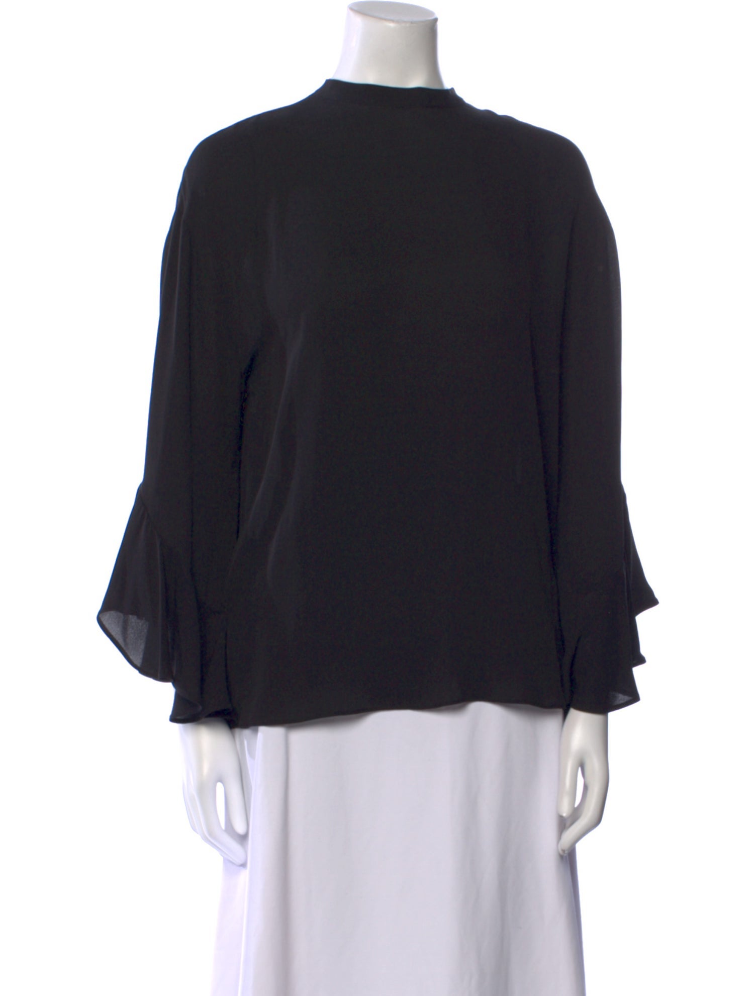 Valentino Silk Mock Neck Blouse