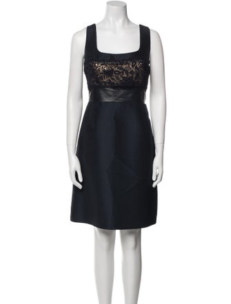 Valentino Square Neckline Knee-Length Dress