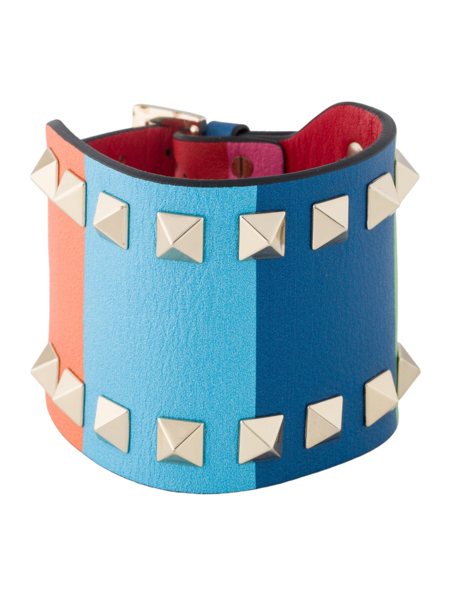 Valentino Rainbow Rockstud Cuff Bracelet