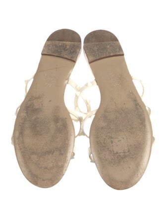 Valentino Rockstud Accents Leather Slides