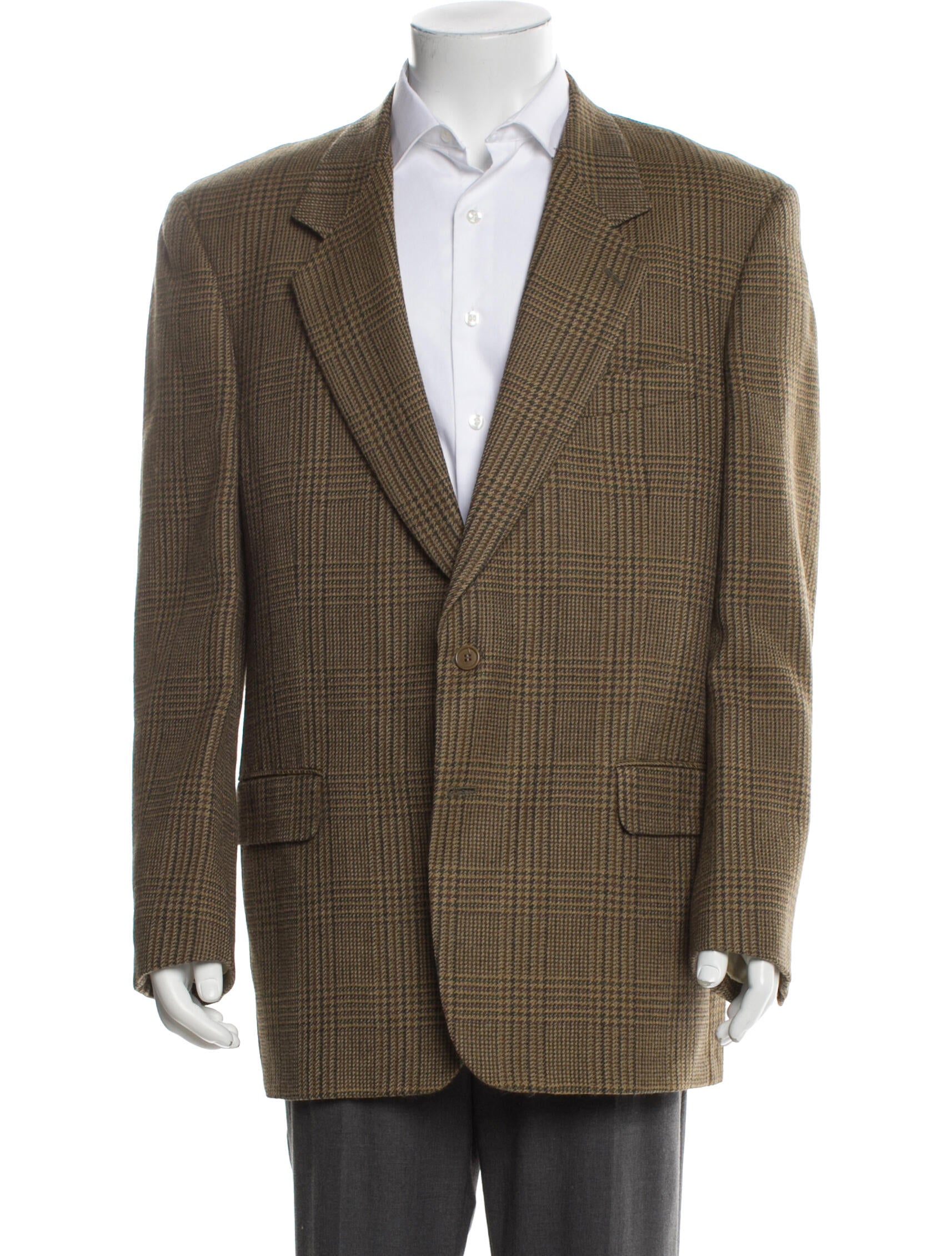 Valentino Alpaca Houndstooth Print Blazer