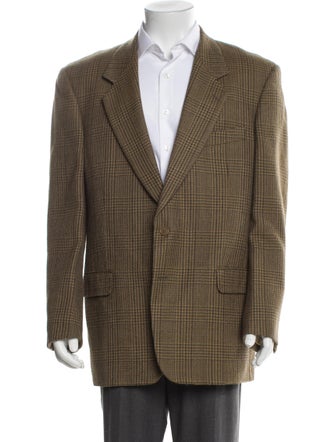 Valentino Alpaca Houndstooth Print Blazer