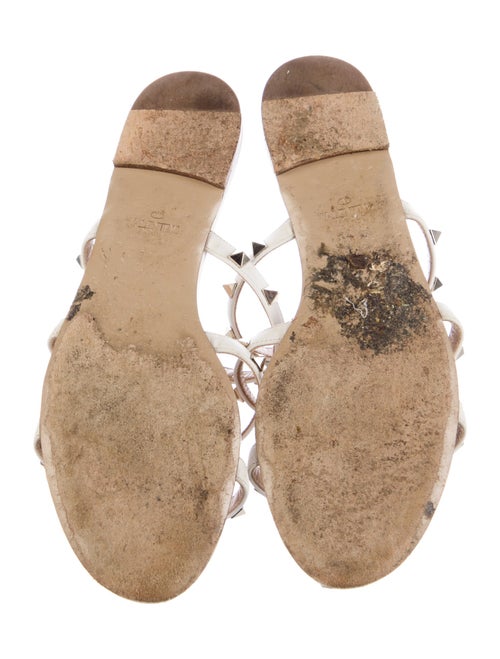 Valentino Rockstud Accents Leather Slides