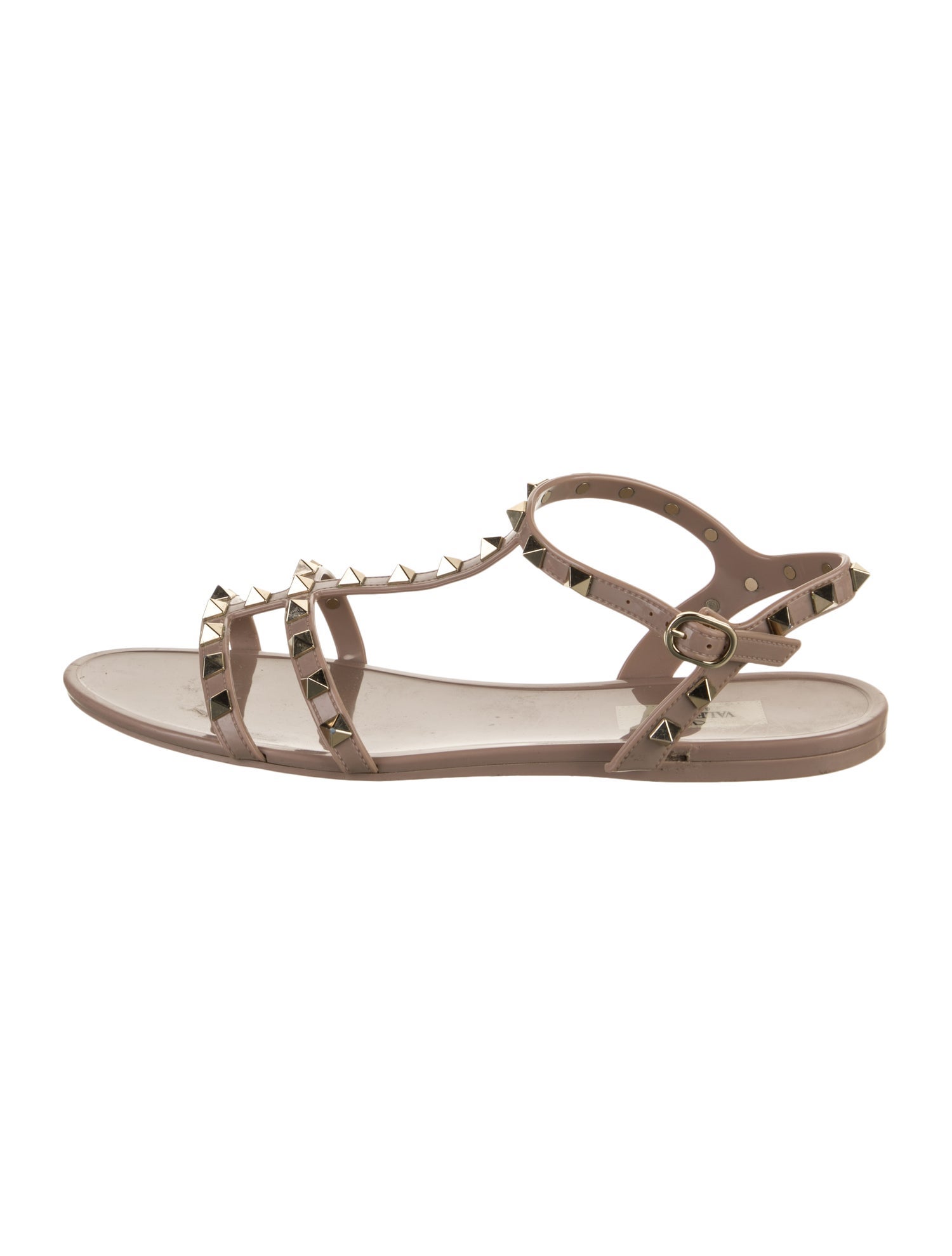 Valentino Rubber Studded Accents Gladiator Sandals