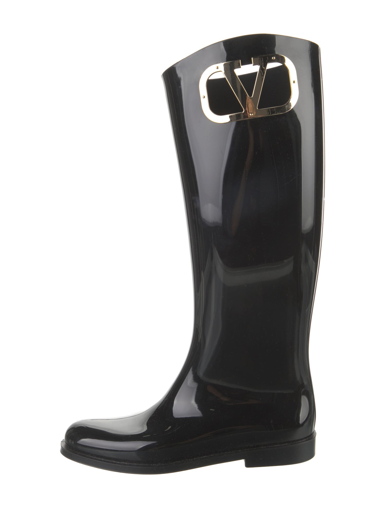 Valentino Rockstud Accents Rubber Rain Boots
