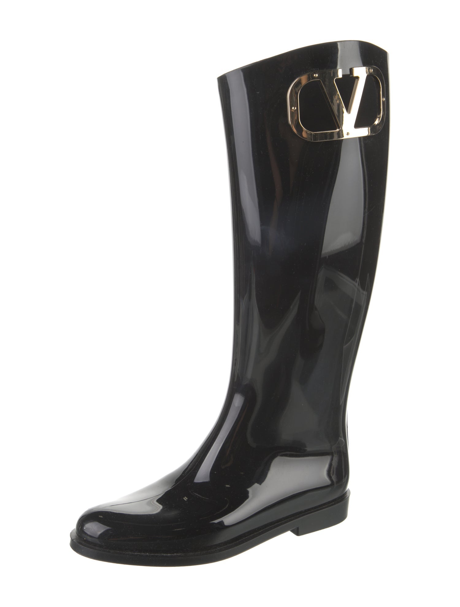 Valentino Rockstud Accents Rubber Rain Boots