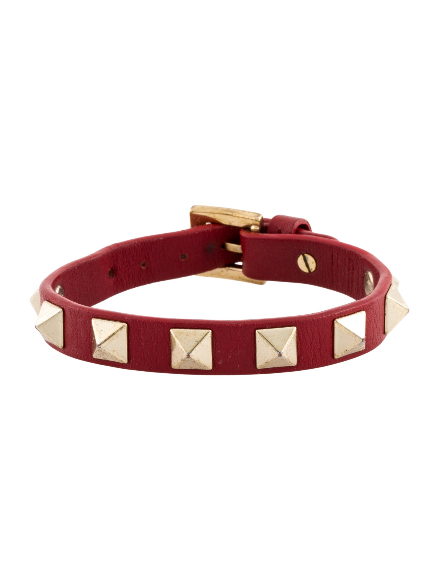 Valentino Leather Rockstud Wrap Bracelet