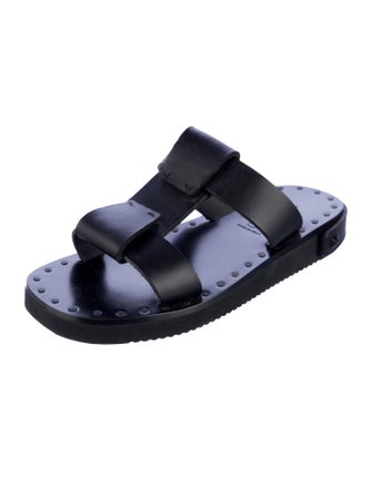 Valentino Rockstud Accents Leather Slides