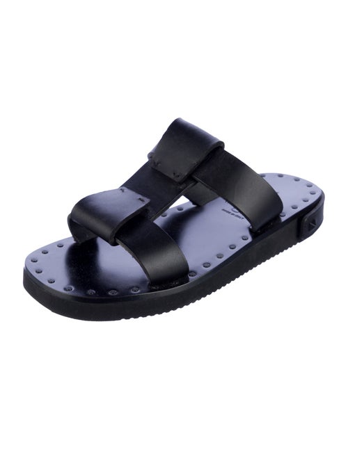 Valentino Rockstud Accents Leather Slides