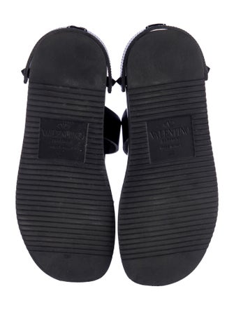 Valentino Rockstud Accents Leather Slides