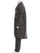 Valentino Virgin Wool Plaid Print Overcoat
