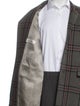 Valentino Virgin Wool Plaid Print Overcoat