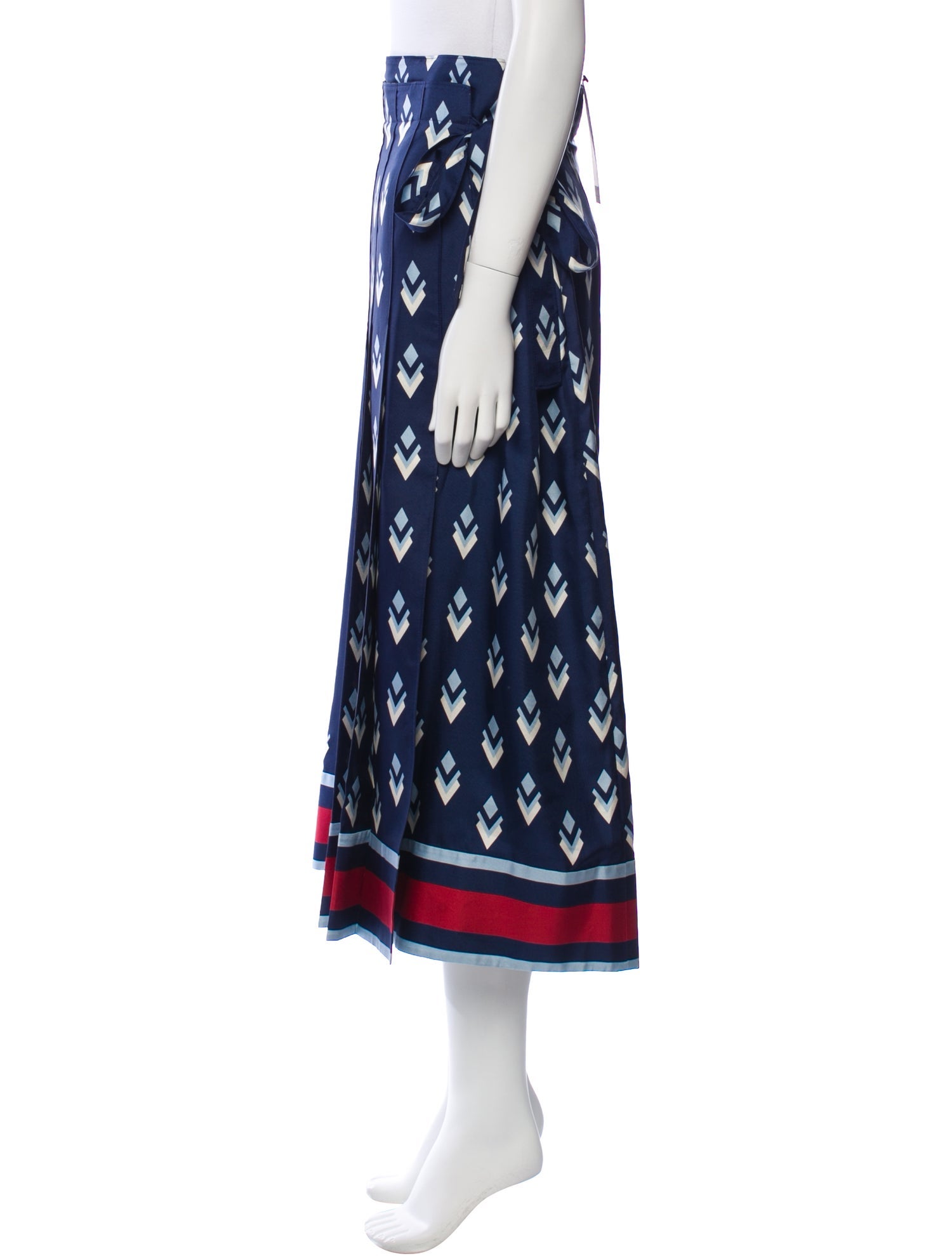 Valentino Silk Midi Length Skirt