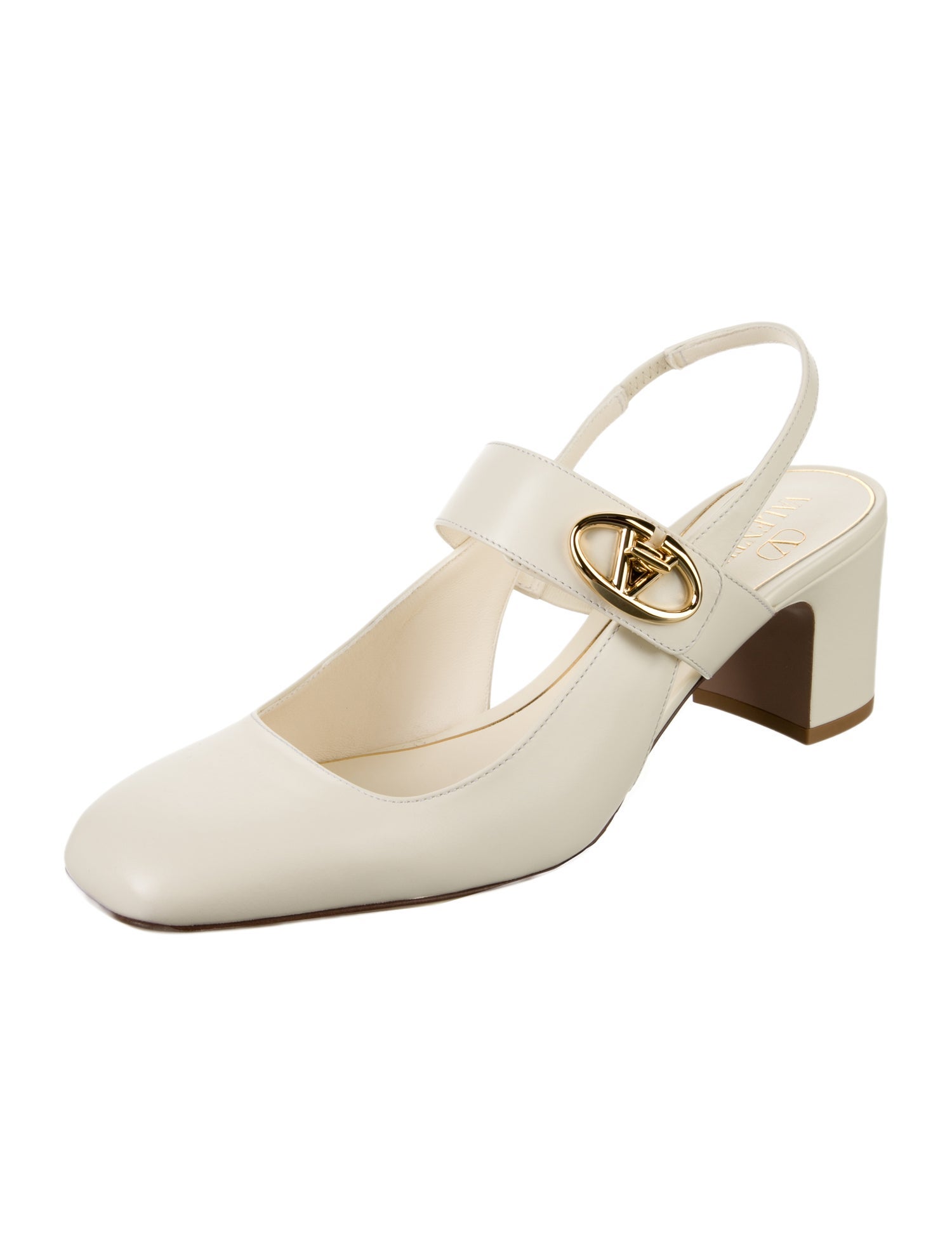 Valentino Rockstud Accents Leather Slingback Pumps w/ Tags