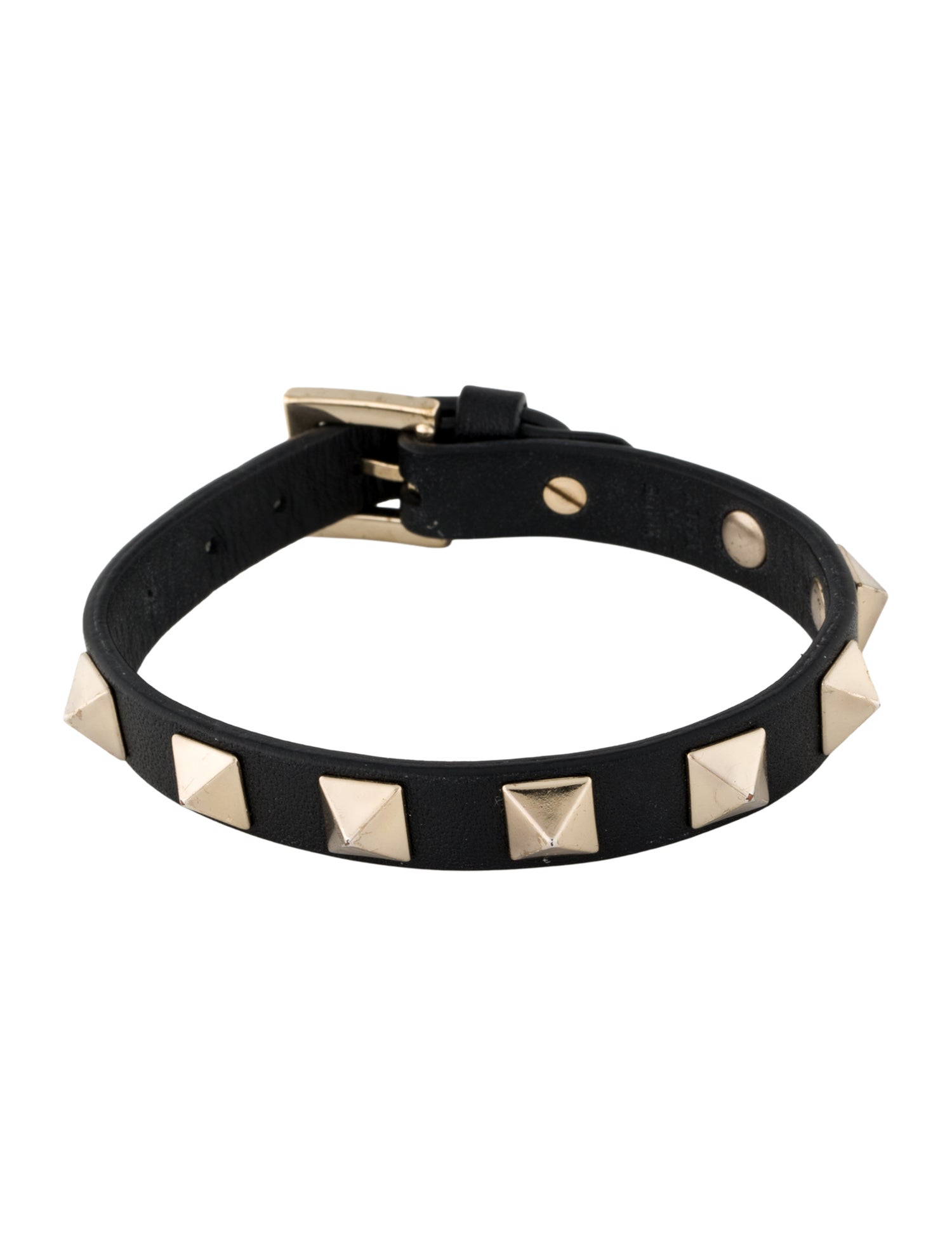 Valentino Leather Rockstud Wrap Bracelet