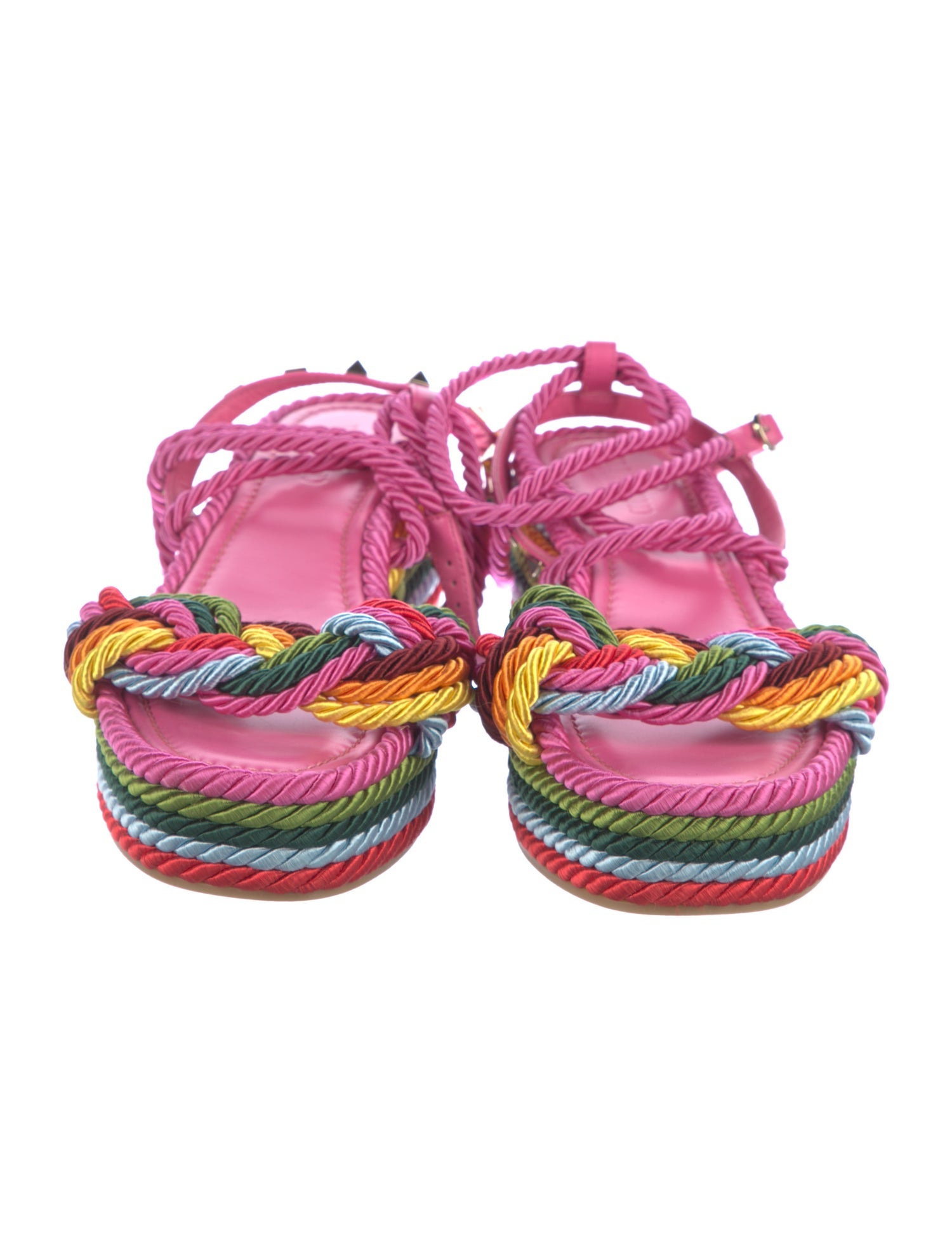 Valentino Rockstud Accents Leather Sandals