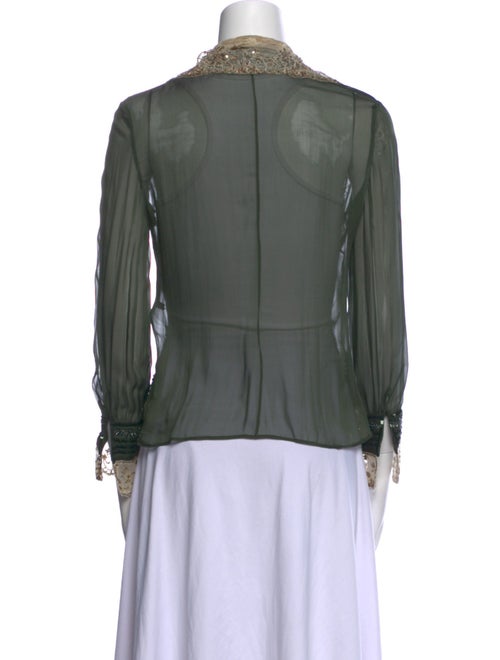 Valentino Printed Long Sleeve Blouse