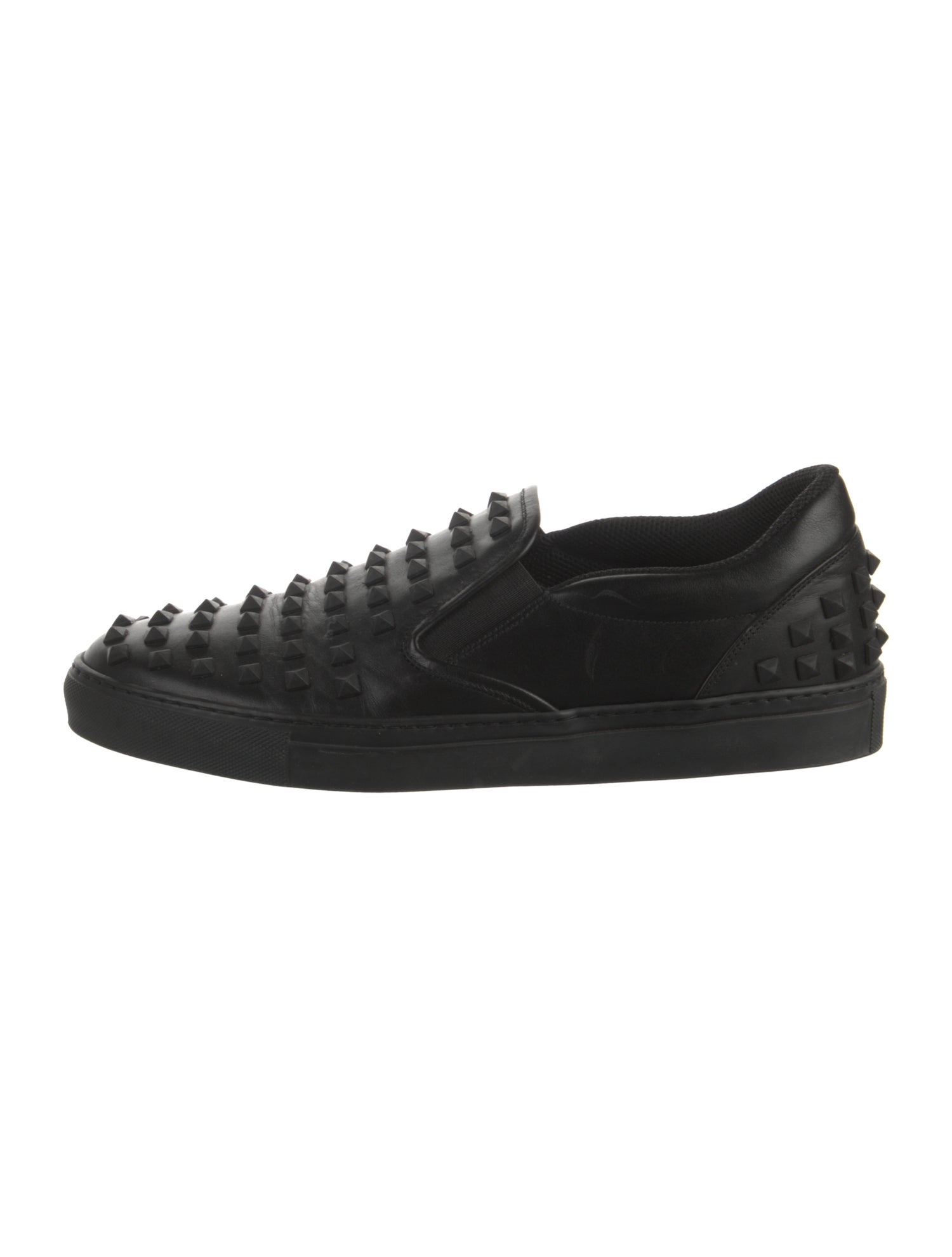 Valentino Rockstud Accents Leather Sneakers