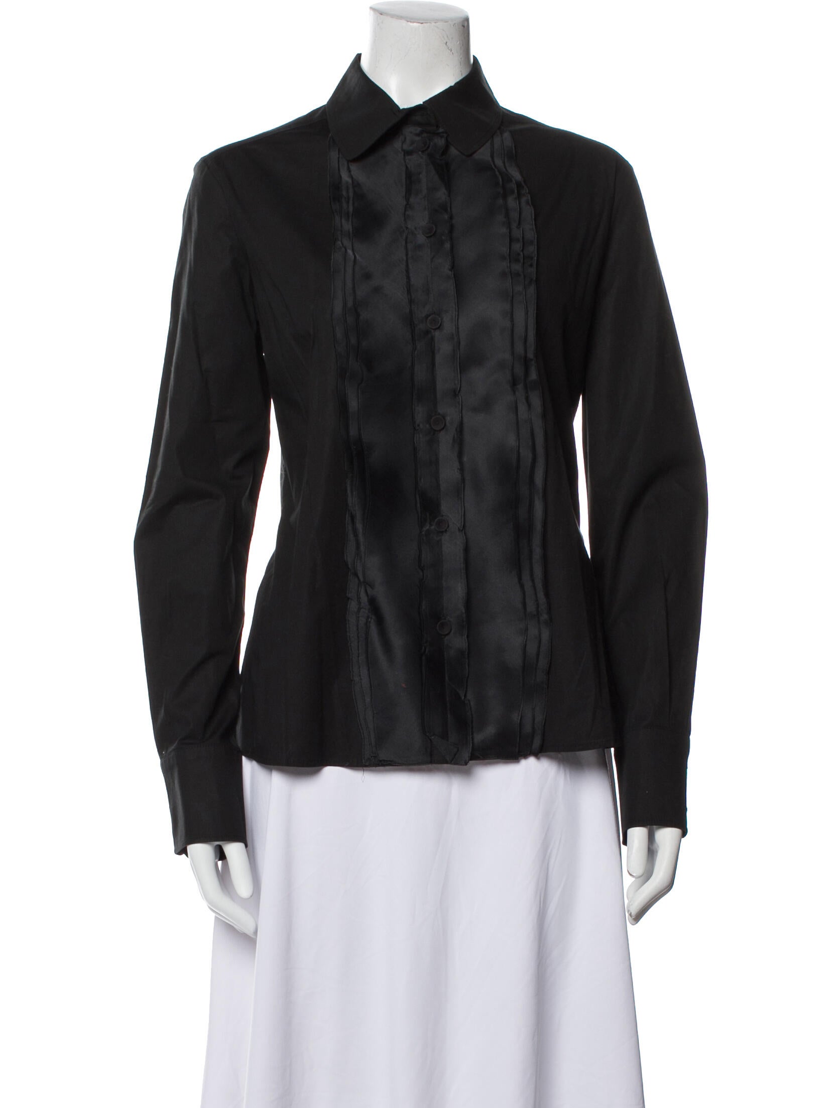 Valentino Long Sleeve Button-Up Top