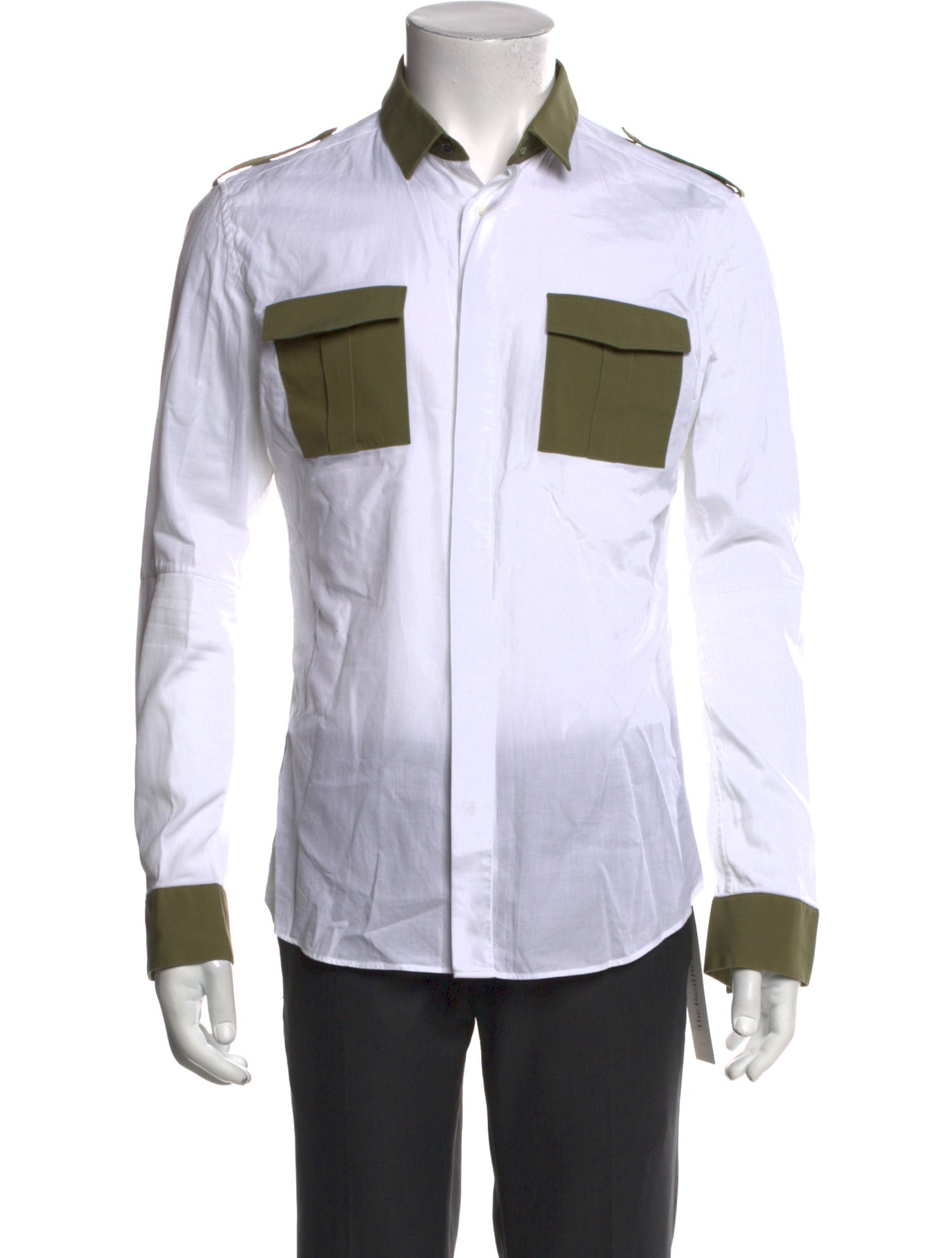 Valentino Colorblock Pattern Long Sleeve Tuxedo Shirt