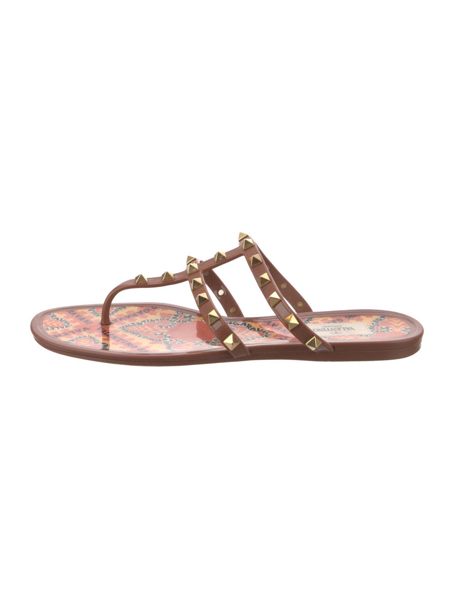 Valentino Rockstud Accents Rubber Slides
