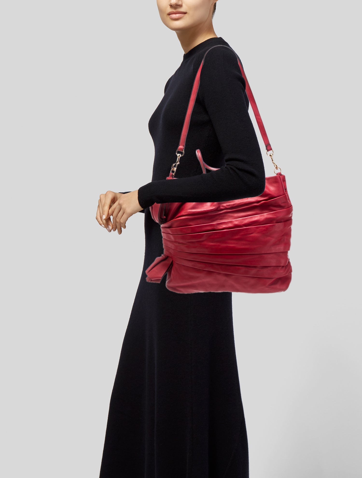 Valentino Leather Top Handle Bag