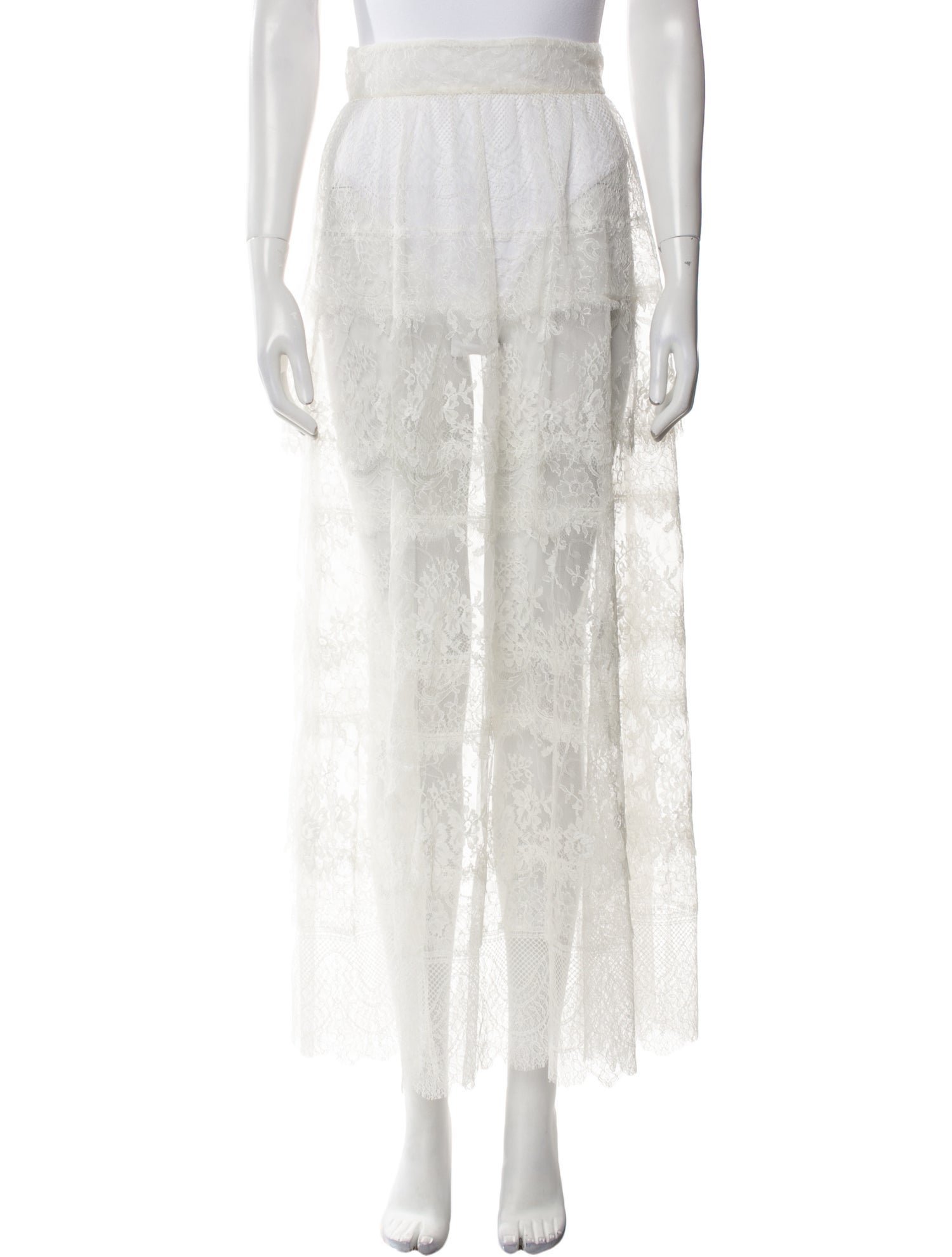 Valentino Lace Long Skirt