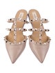 Valentino Rockstud Accents Leather Mules