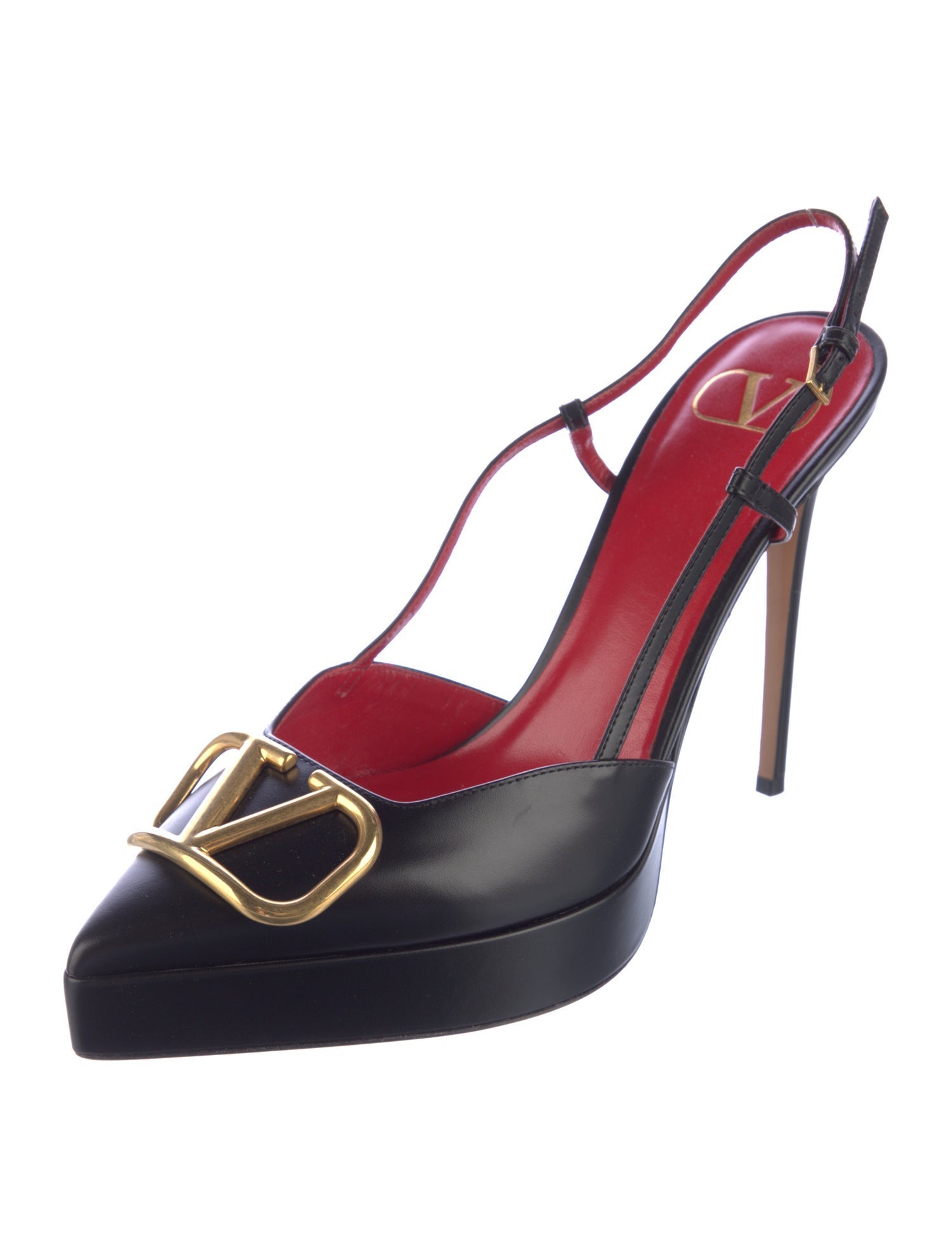 Valentino Leather Slingback Pumps