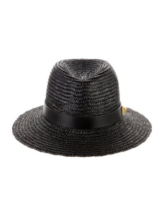 Valentino Straw Fedora Hat