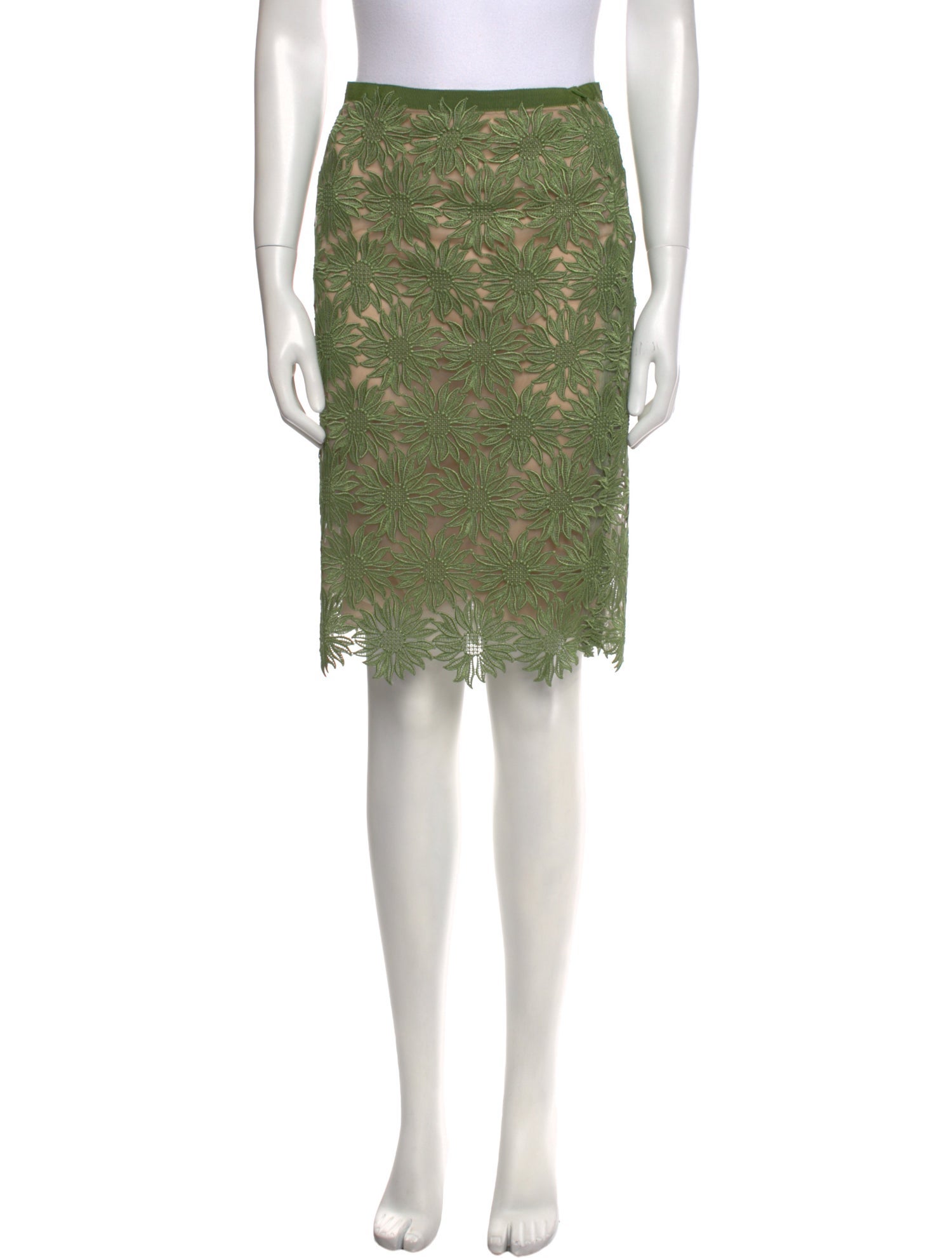 Valentino Lace Knee-Length Skirt