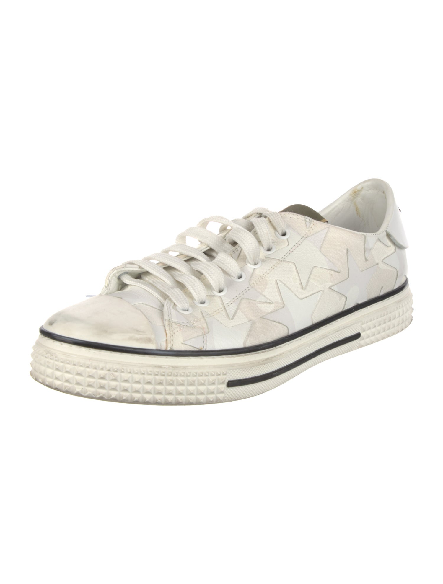 Valentino Rockstud Accents Canvas Sneakers